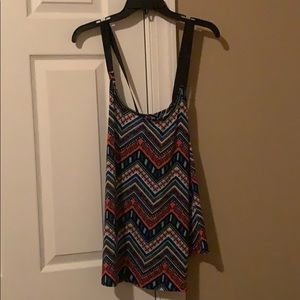 Vibrant color tribal print tank top.